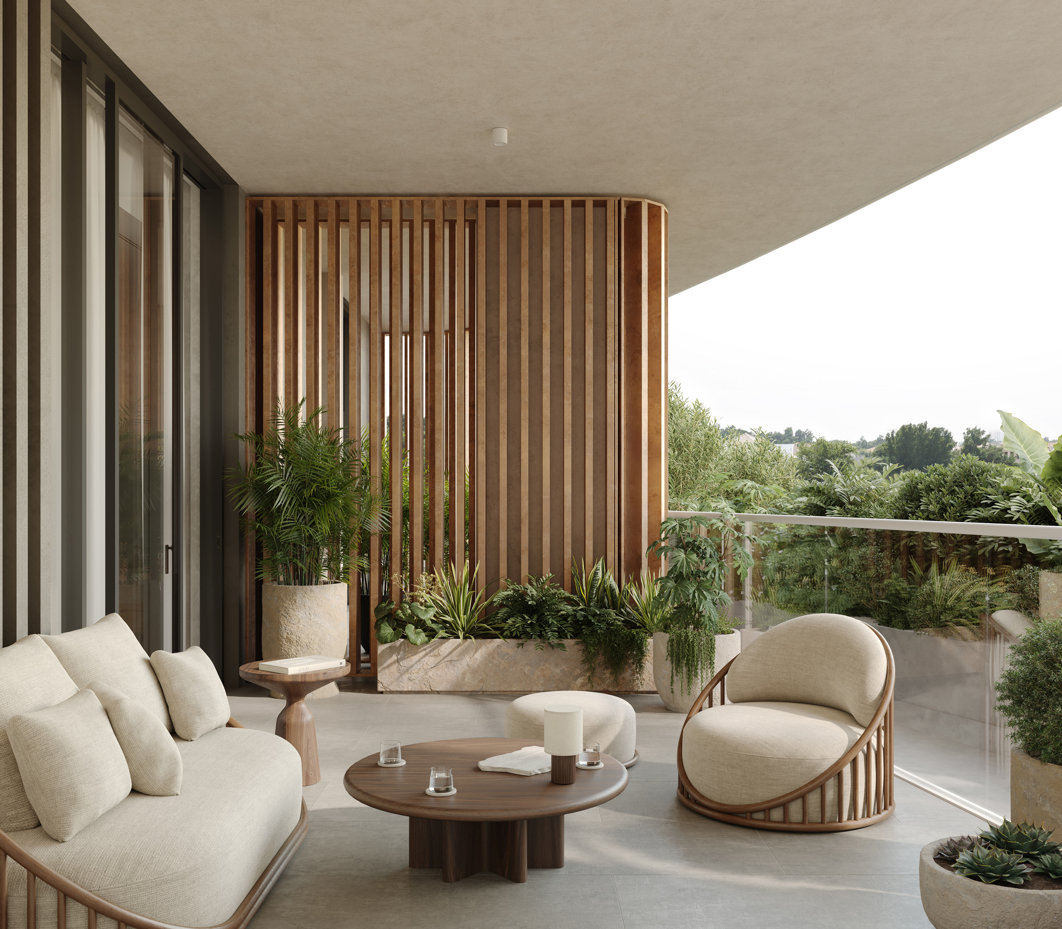 1 Bedroom — Living & Terrace