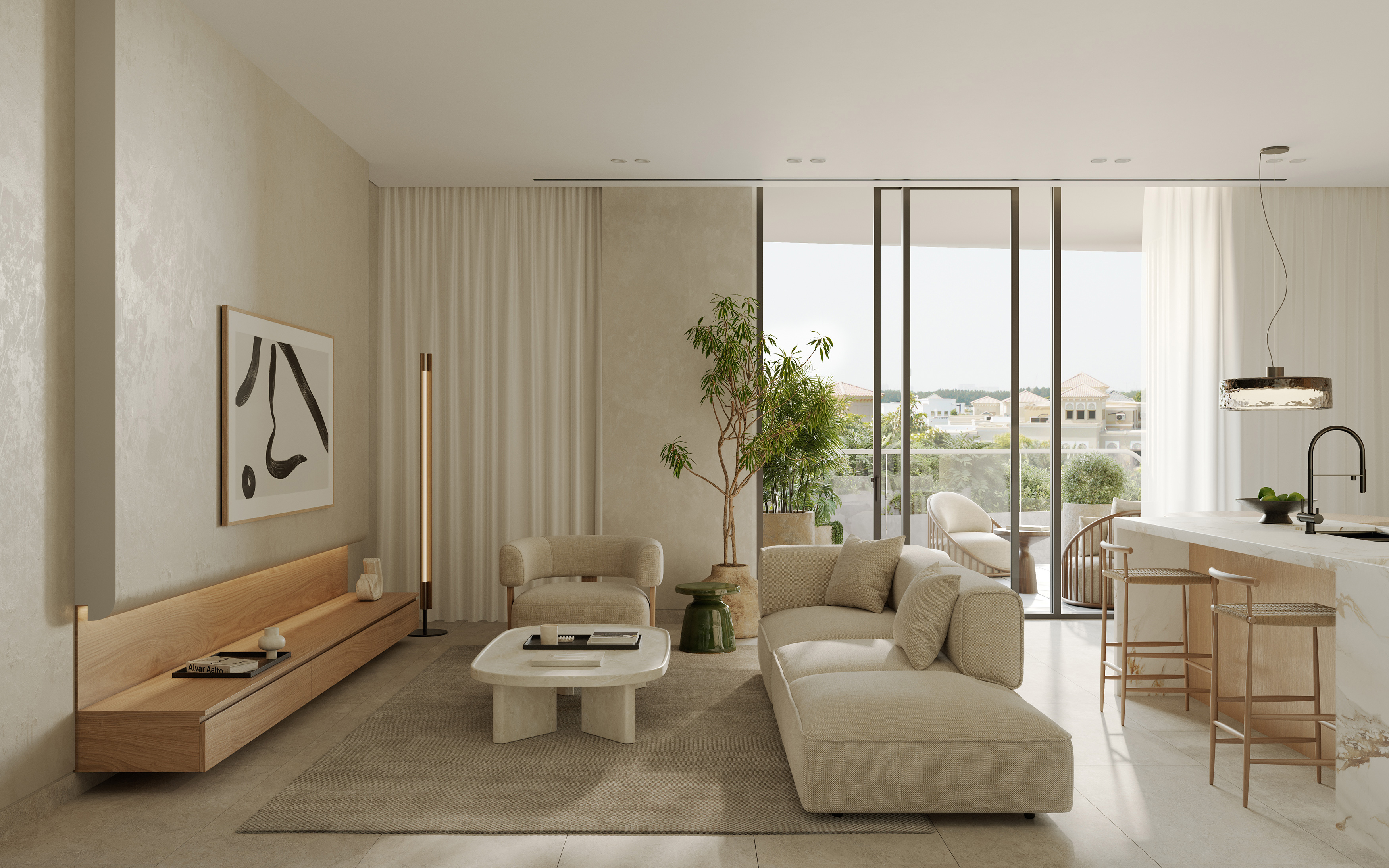 1 Bedroom — Living Room