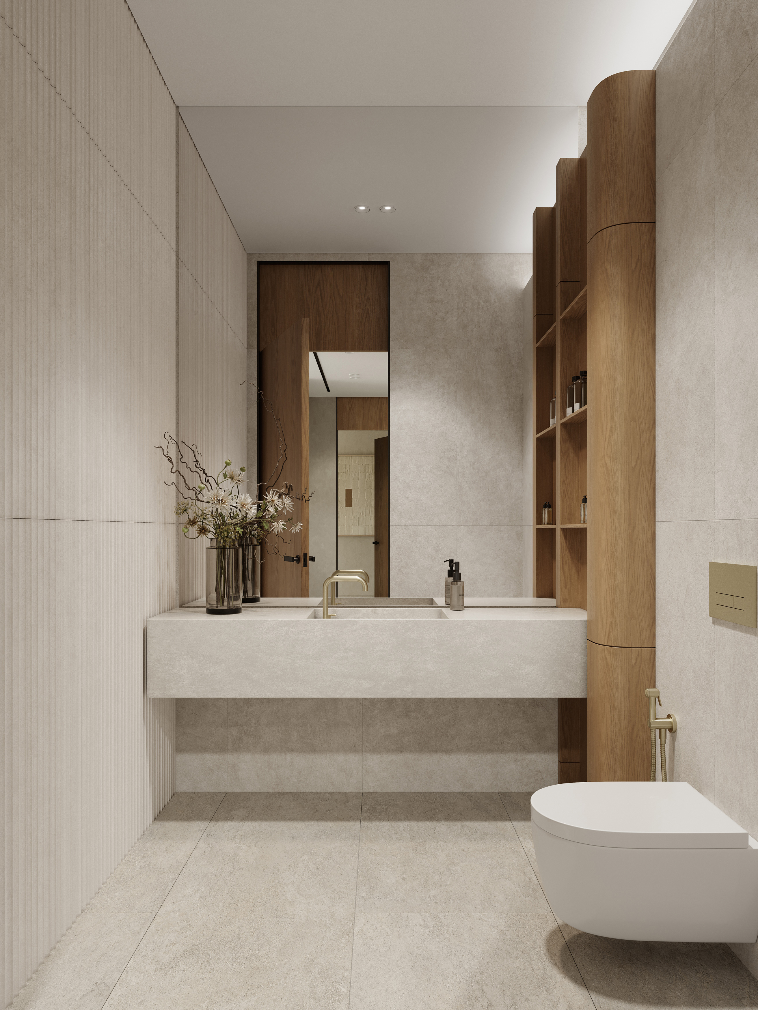 1 Bedroom — Powder Room