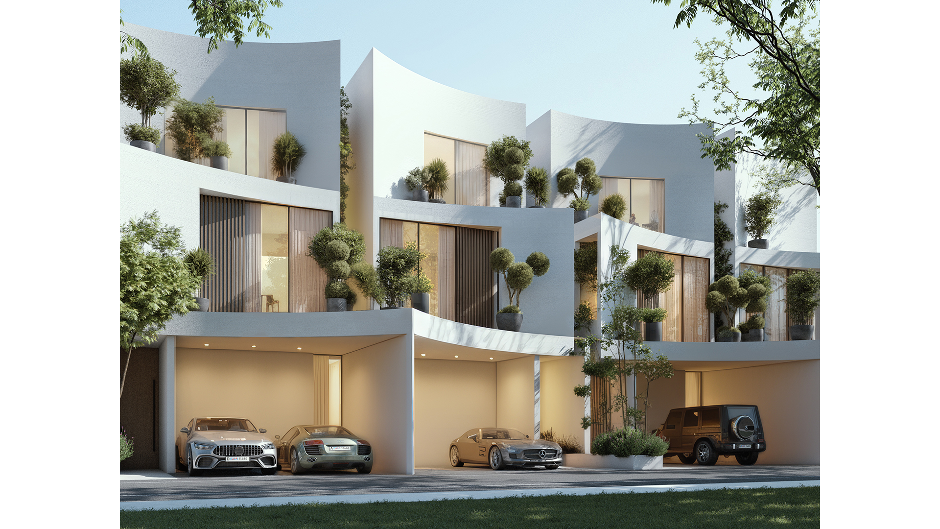 The Bloom 4-bedroom townhouse exterior — Lunaya by ZAYA FIVE, Jebel Ali Dubai
